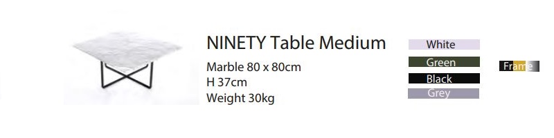 Stylowy stolik kawowy Ninety Table Medium OX Denmarq dostępne opcje wykończenia