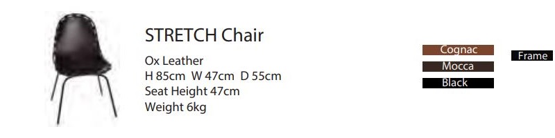 Krzesło ze skóry Stretch OX Denmarq dostępne opcje wykończenia